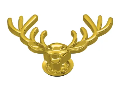 Deer Head Collar Clip 3D print model