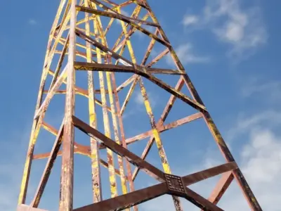 Rusty Metal Tower 4K Textures Game Ready Small Filesize Low-poly 3D model