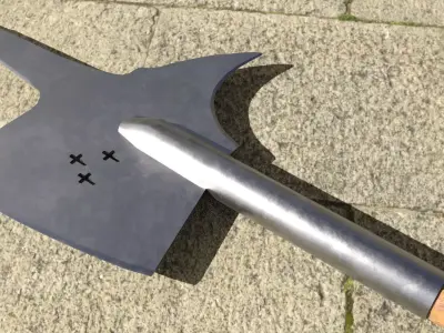 Swiss Halberd Low-poly 3D model