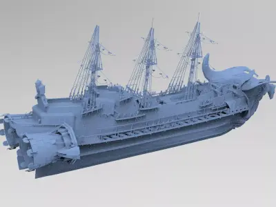Eagle Fang Master Kings Airship base 2 3D model