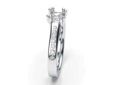 solitaire with ring sizes  8 part S61 3D print model