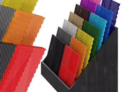 Display with modular plastic flooring 3D model