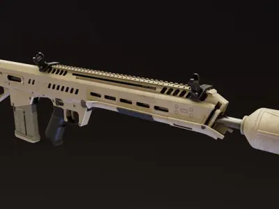 Beretta RM277 GD NGSW Low-poly 3D model