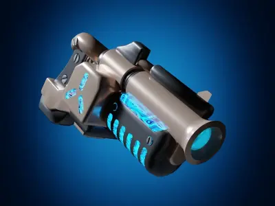 Sci-fi guns Model pack Low-poly 3D model