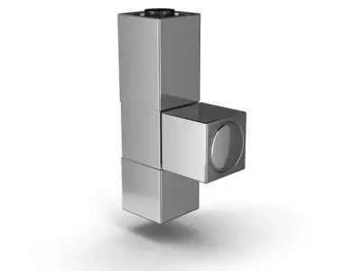 New Square Metalic Valve 3D model