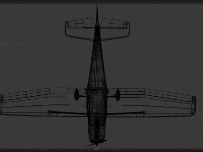 Old Airplane Low-poly 3D model purchase