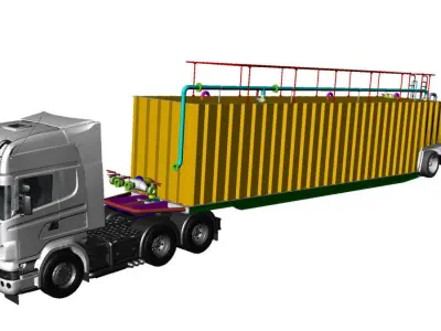 Frac Tank 80m3 Free 3D model