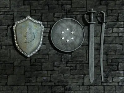 Ancient props 3D model
