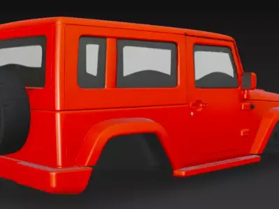 Jeep upper body 3D model PBR