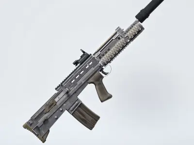 L85 Rifle Gun for G8F 3D model