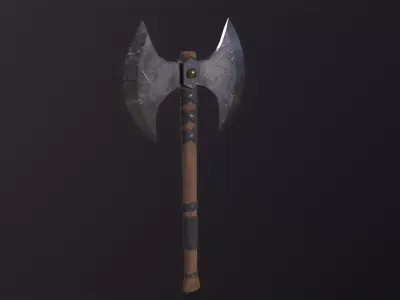 Celtic Axe 3D Model Low-poly 3D model
