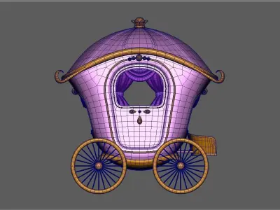 stylised Queens Wagon 3D model