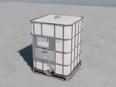 Large Industrial Storage Tank Low-poly 3D model