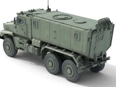 Ural Typhoon 63095 MRAP Standard Low-poly 3D model