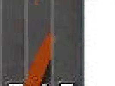 Ladder exercise with orange handles 3D model