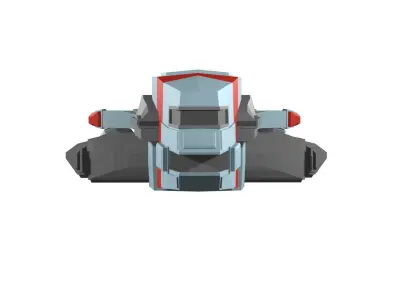 Low-poly spaceship Low-poly 3D model buy