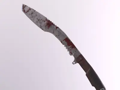 Kukri knife Low-poly 3D model buy
