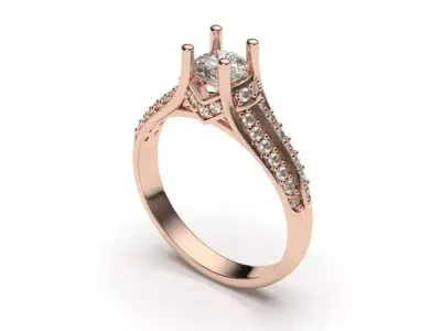 solitaire with ring sizes  8 part S31 3D print model