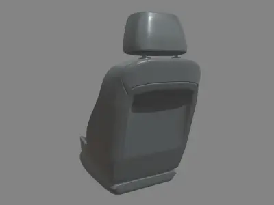 Car Seat 015 Low-poly 3D model
