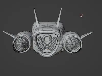 Hover spaceship Low-poly 3D model