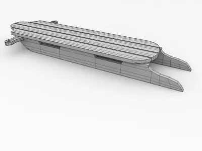 Sled Snow 3D model