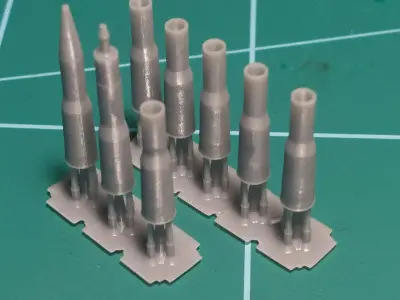 T62 tank bullets and shells caliber 115 mm 1-35 resin 3D print model