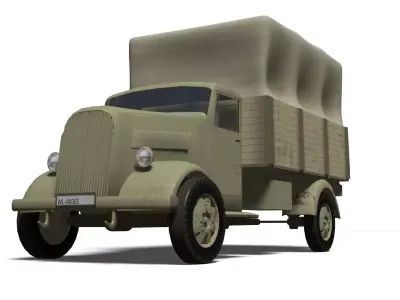 military truck 3D model from CGTrader