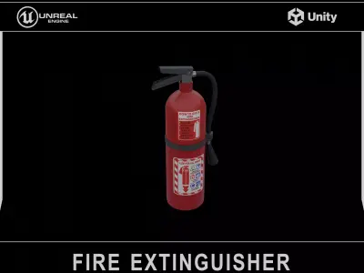 Fire Extinguisher Low-poly 3D model 8