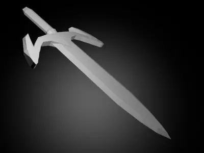 Low-Poly Dagger sword Free low-poly 3D model