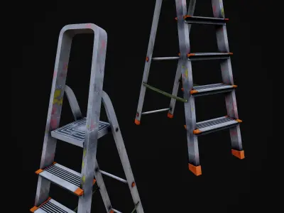 Step Ladder pbr Low-poly 3D model