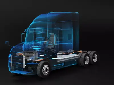 EV Semi-Truck X-ray 3D model