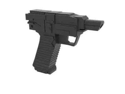 Visitor Gun Simple Free low-poly 3D model