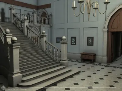Victorian Entrance Hall 3D model