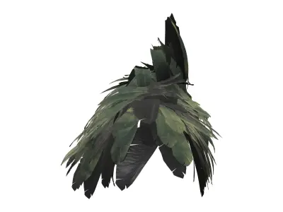 Bird Feathers Shoulder Wrap Low-poly 3D model