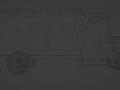 Brockway K-2   Low-poly 3D model