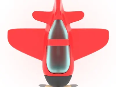 Stylized Cartooney Toy Airplane 3D model