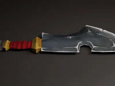 Stylized Sword Low-poly 3D model get