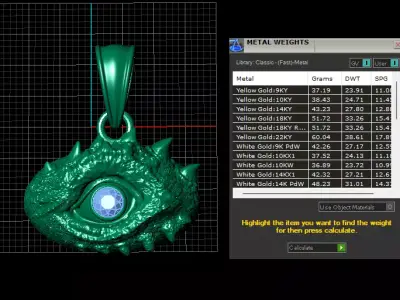 Dragon Eye Pendant 3D Printable MODEL 3D print model