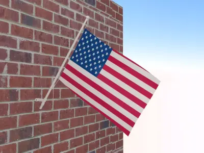 Flag of USA 3D model