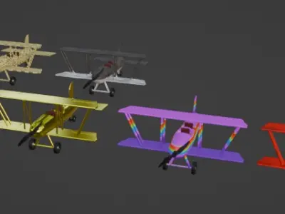 Racing airplanes 3D Model Pack