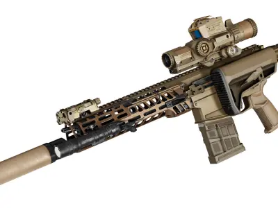 VORTEX XM157 LPVO SCOPE Low-poly 3D model