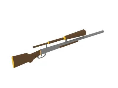 Low Poly Western Sniper Free low-poly 3D model