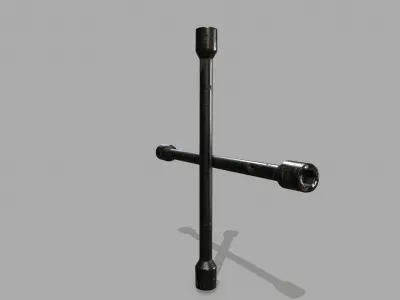   Lug Wrench Low-poly 3D model