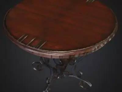 French Victorian table 3D model