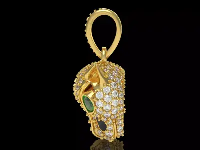 Penther Face Pendant 3D print model