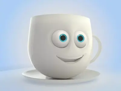 Cartoon Cup 3D model