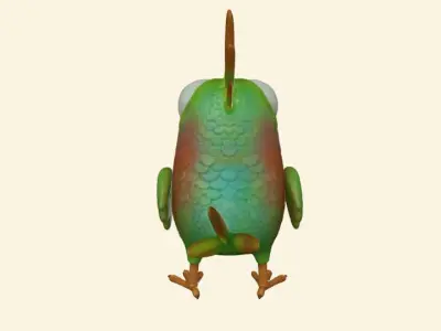 Toon Bird OBJ and Maya format 3D model
