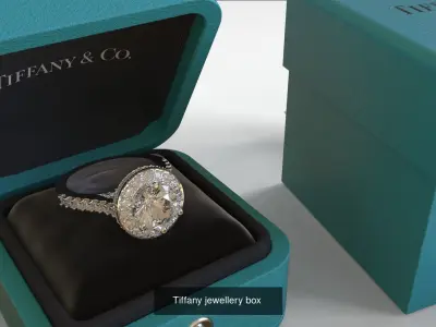 Tiffany box collection 3D Model Pack