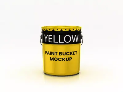 Metal Paint Bucket Mockup  3D model