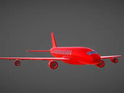 lowpoly airplane Low-poly 3D model by Amlogy